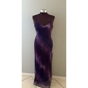 Y2K Vintage Niki Livas Slip Dress 4 Purple Semi Sheer Whimsigoth Fairy Slits